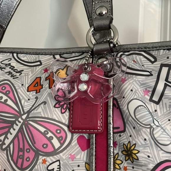 COACH Poppy pink/silver Tote, medium - Picture 2 of 4